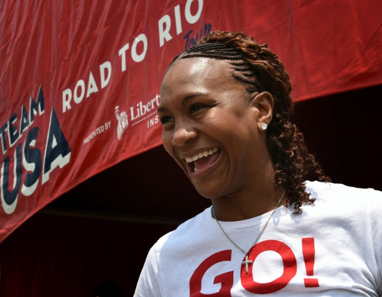 Olympic basketball player Tamika Catchings during the announcement event at Venice Beach, California on July 23, 2016