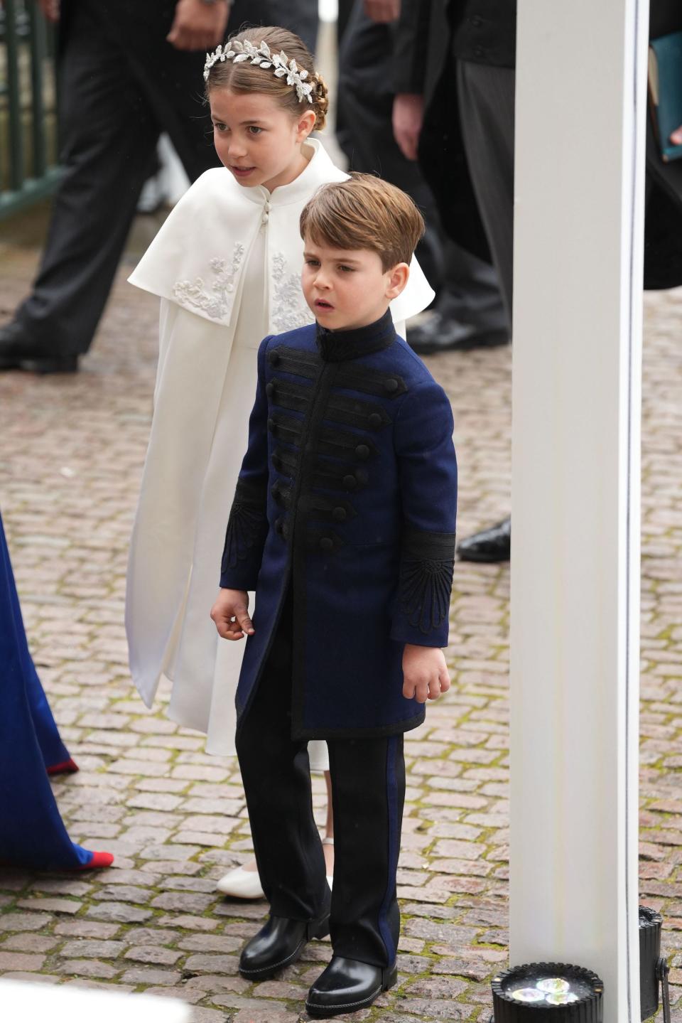 Princess Charlotte and Prince Louis attend King Charles III's coronation.