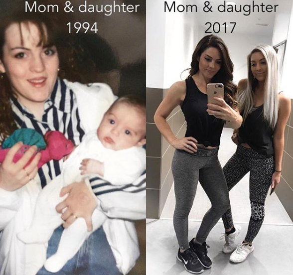 Jessica and Amber look more like sisters than mother and daughter. (Photo: Instagram/jessicaenslow)