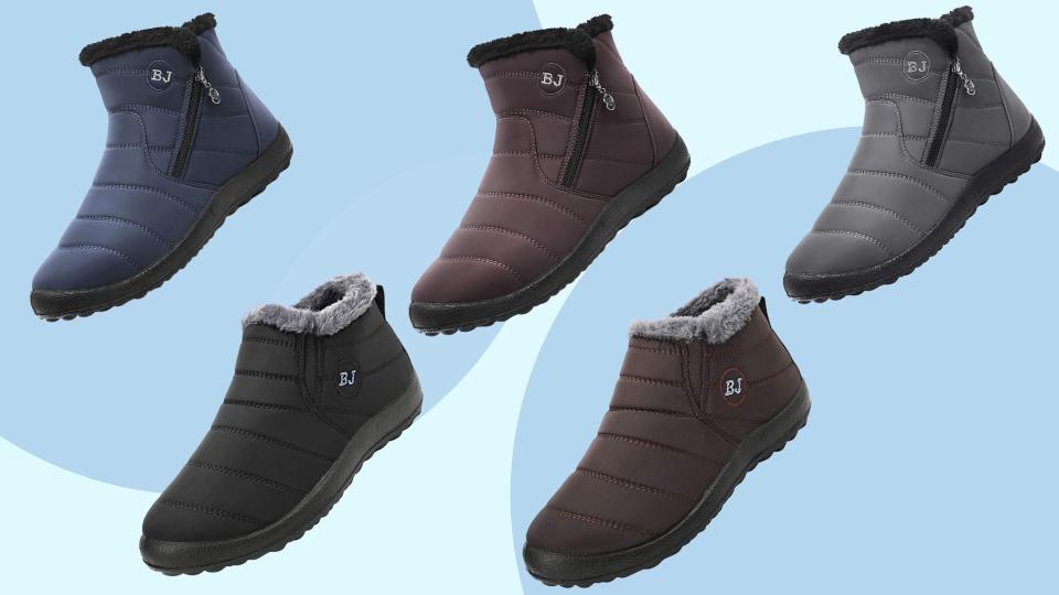 JIASUQI anti-slip winter boots are available through Amazon Canada. 