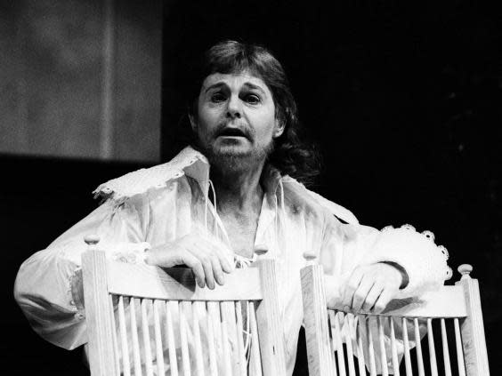 Derek Jacobi as Benedick in the 1983 RSC production of 'Much Ado About Nothing' directed by Hands at Stratford-upon-Avon (Alastair Muir/Rex)