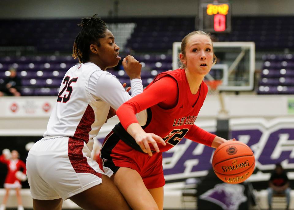 West Plains junior Allyssa Joyner drives to the basket as the Lady Zizzers take on Jefferson City Lady Jays in a Class 5 girls quarterfinal matchup at Southwest Baptist University on Saturday, March 11, 2023.