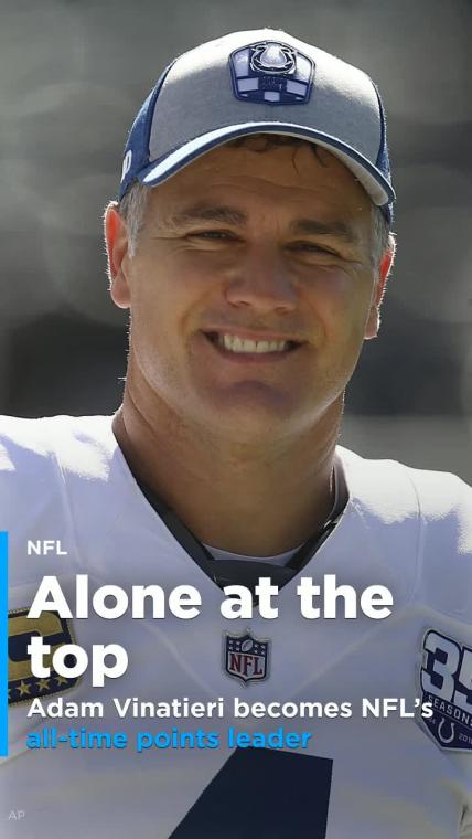 Adam Vinatieri is now the NFL's all-time points leader
