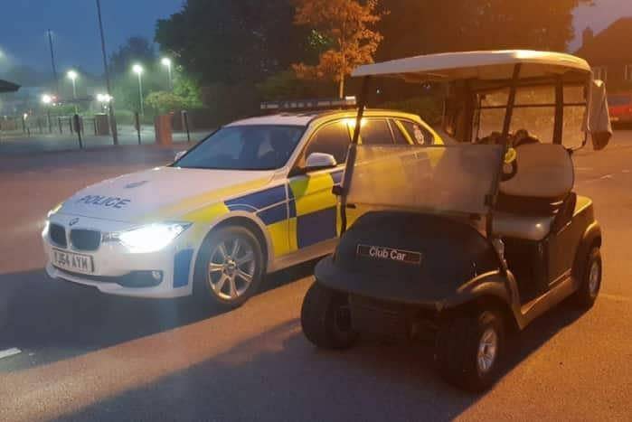 North Yorkshire Police stop golf buggy (Facebook / North Yorkshire Police)