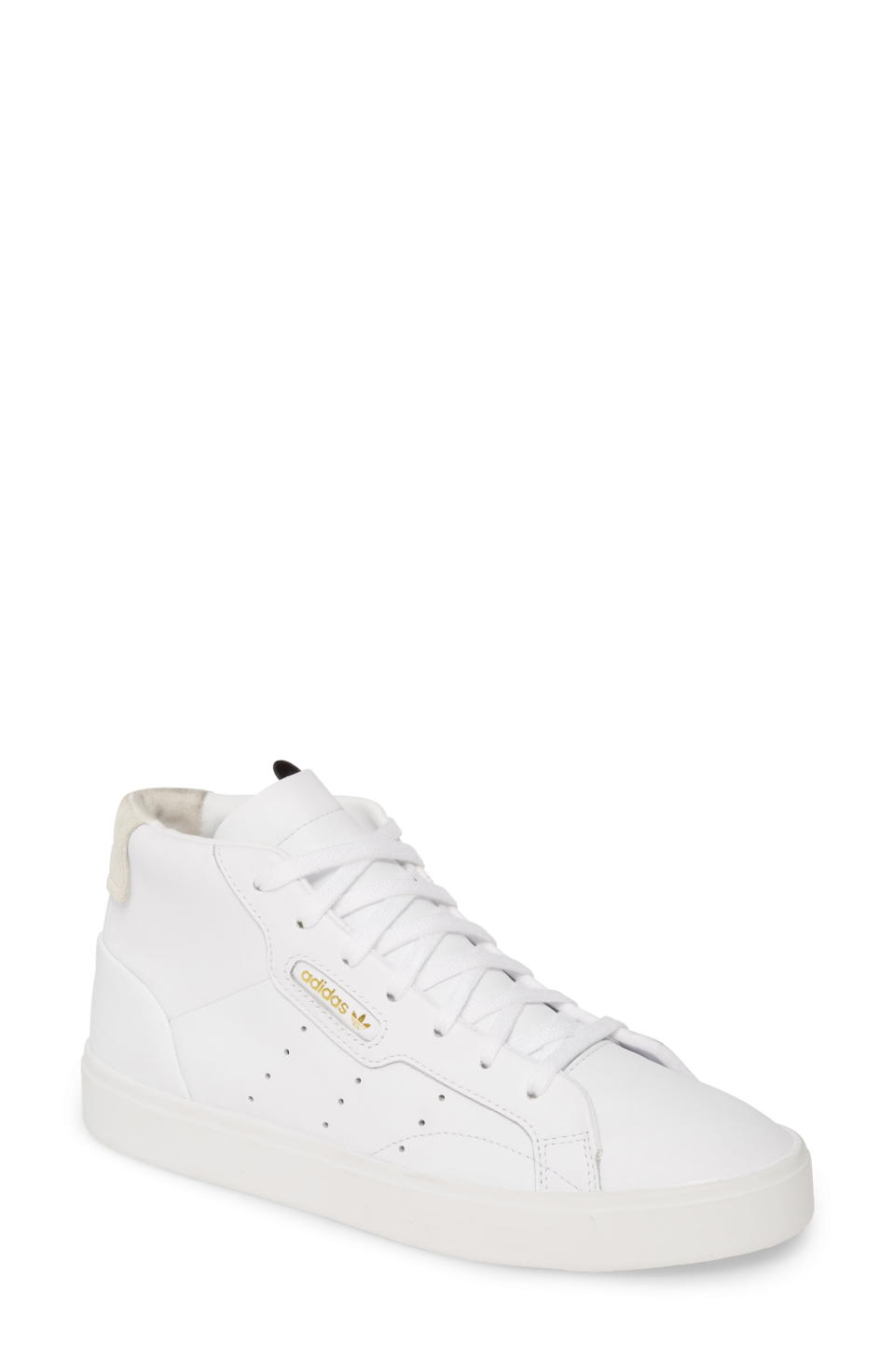 <p><strong>ADIDAS</strong></p><p>nordstrom.com</p><p><strong>$53.04</strong></p><p><a href="https://go.redirectingat.com?id=74968X1596630&url=https%3A%2F%2Fshop.nordstrom.com%2Fs%2Fadidas-sleek-mid-sneaker-women%2F5592141&sref=https%3A%2F%2Fwww.cosmopolitan.com%2Fstyle-beauty%2Ffashion%2Fg30928278%2Fnordstrom-winter-sale-2020%2F" rel="nofollow noopener" target="_blank" data-ylk="slk:Shop Now;elm:context_link;itc:0;sec:content-canvas" class="link ">Shop Now</a></p><p>Nope, there's no such thing as too many white sneakers, especially since they go with absolutely everything.</p>