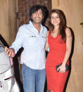 Chunky Pandey with his wife at the bash