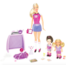 <p>Soccer Coach Barbie looks sporty and stylish as she takes to the field with her adorable team. </p>