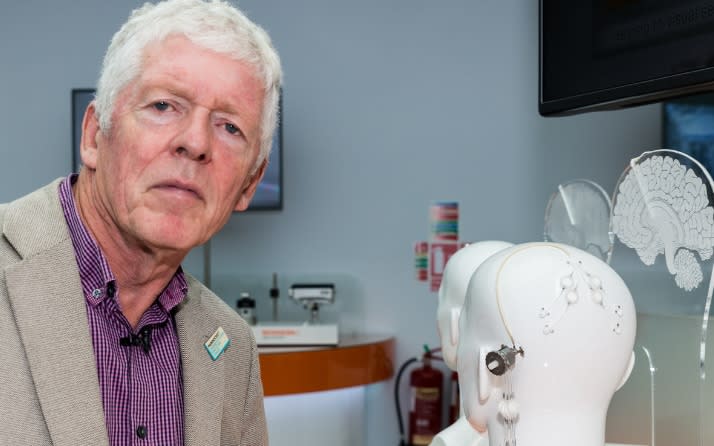 Tom Phipps, 63, from Bristol, who was the first person to undergo the pioneering surgery - Parkinson's UK  