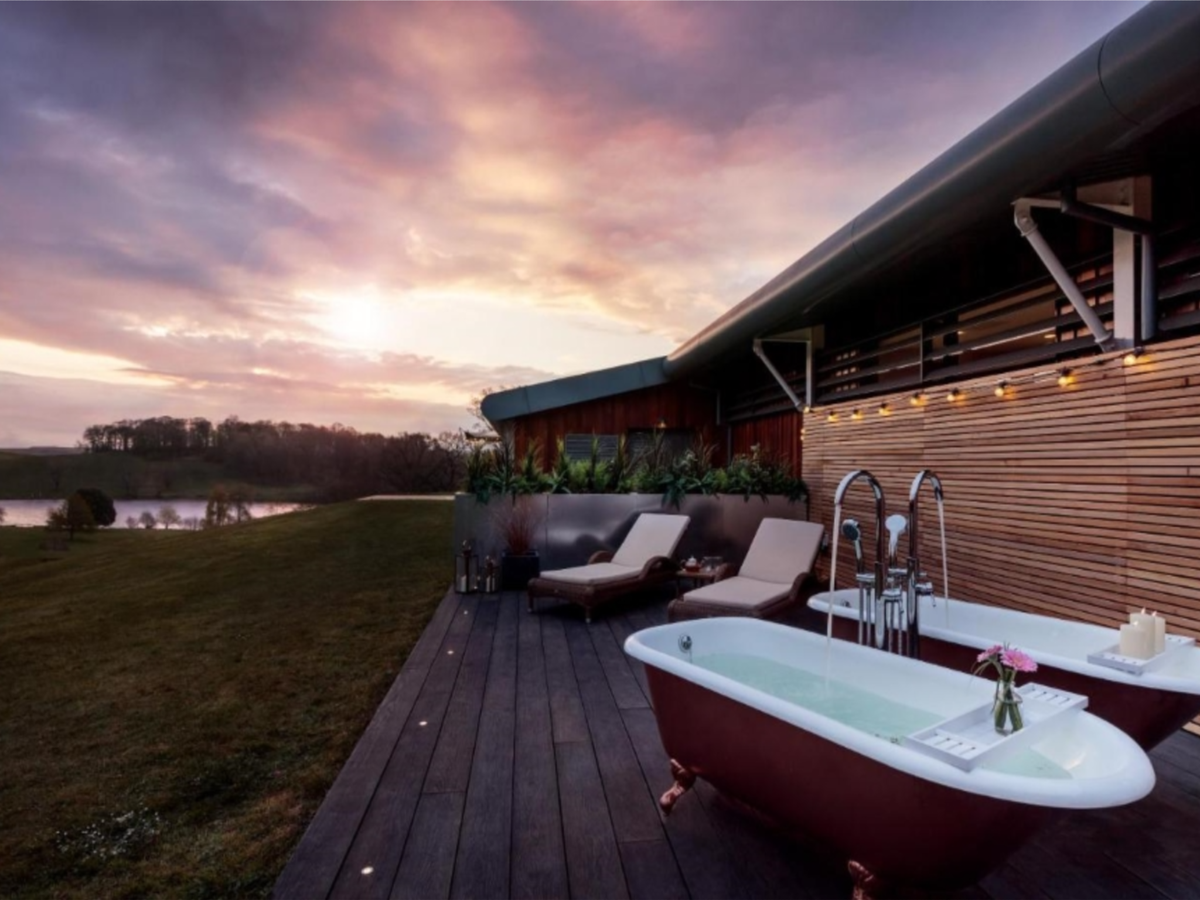 Enjoy outdoor baths overlooking the Yorkshire Dales (The Coniston Hotel)