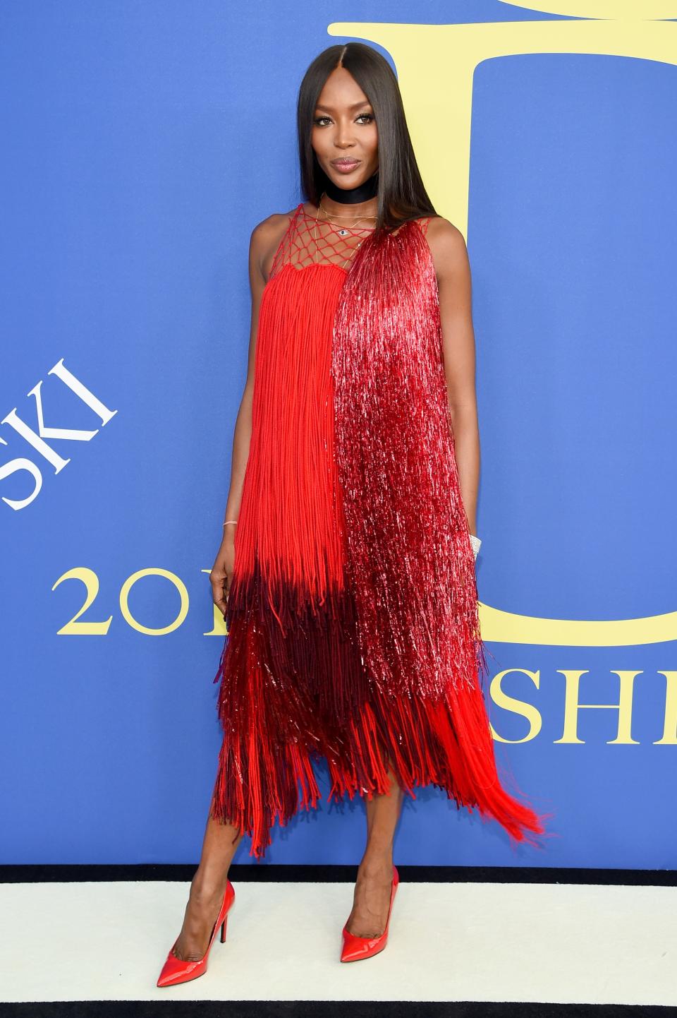 Naomi Campbell in CALVIN KLEIN 205W39NYC and Tiffany & Co. jewelry