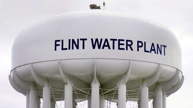 Flint water plant tower 