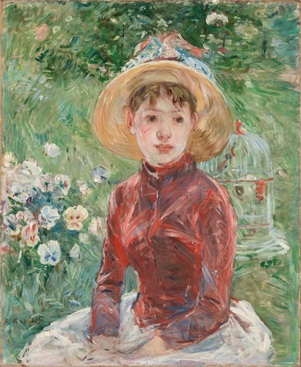 Young Girl on the Grass (Mademoiselle Isabelle Lambert, 1885) by Berthe Morisot - Anders Sune Berg/Ordrupgaard, Copenhagen