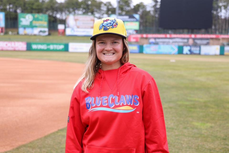 Jersey Shore BlueClaws Development Coach Beth Greenwood is the first female to work as part of the team's on-field staff. (Provided by Jeffrey Auger)