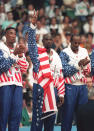 <p>The 1992 Barcelona Games marked the debut of the “Dream Team,” featuring many of the NBA’s best players such as Michael Jordan, Charles Barkley and Magic Johnson. Winning every game by an average of 43.8 points, this team went down in history as “one of the best teams ever assembled.” (AP) </p>