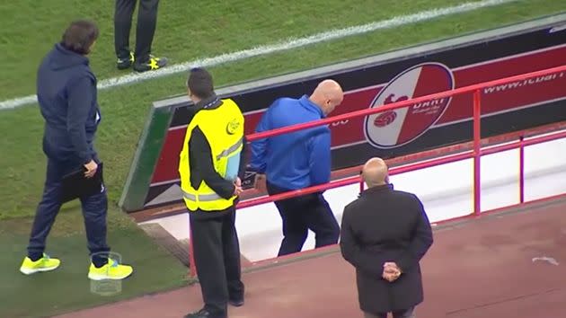 Neith could his coach, who left the ground prematurely. Image: Serie B