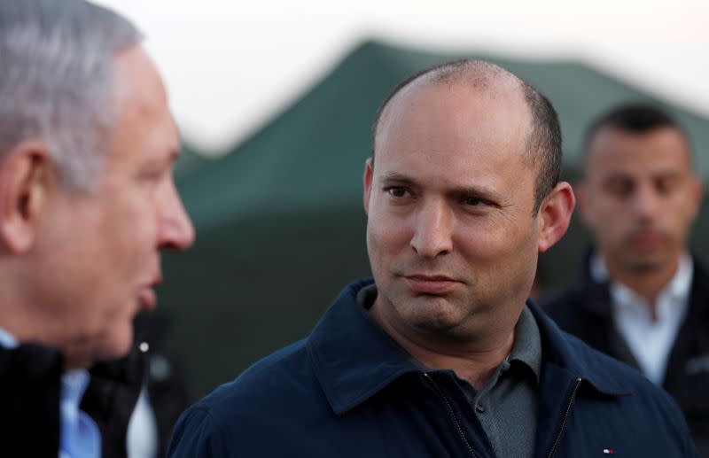 FILE PHOTO: Israeli Prime Minister Benjamin Netanyahu visits an Israeli army base in the Israeli-occupied Golan Heights