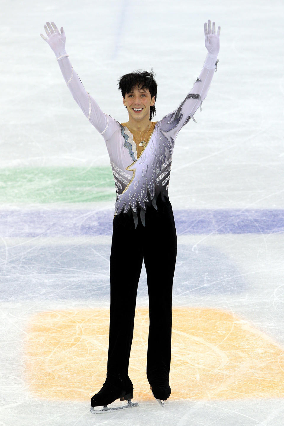 The American in the free skating at the Vancouver 2010 Winter Olympics in Canada.