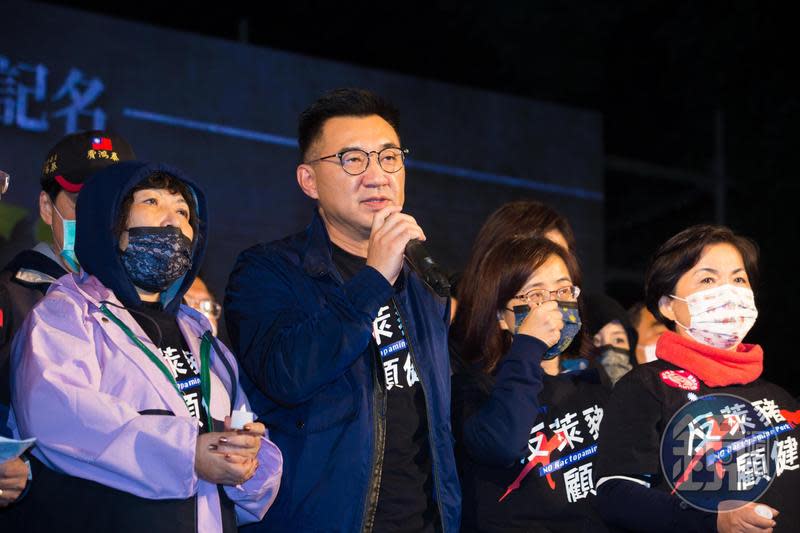 國民黨主席江啟臣批中選會未善盡職責，與其他公投領銜人發表聯合聲明。（本刊資料照）