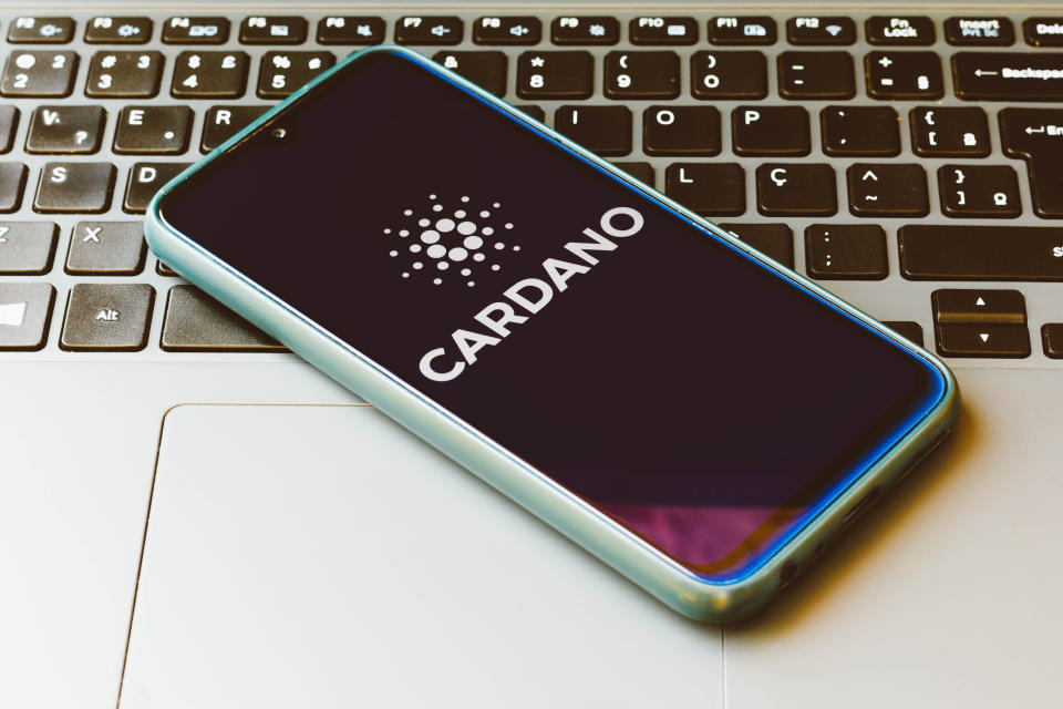 BRAZIL - 2021/09/06: In this photo illustration the Cardano logo seen displayed on a smartphone. (Photo Illustration by Rafael Henrique/SOPA Images/LightRocket via Getty Images)