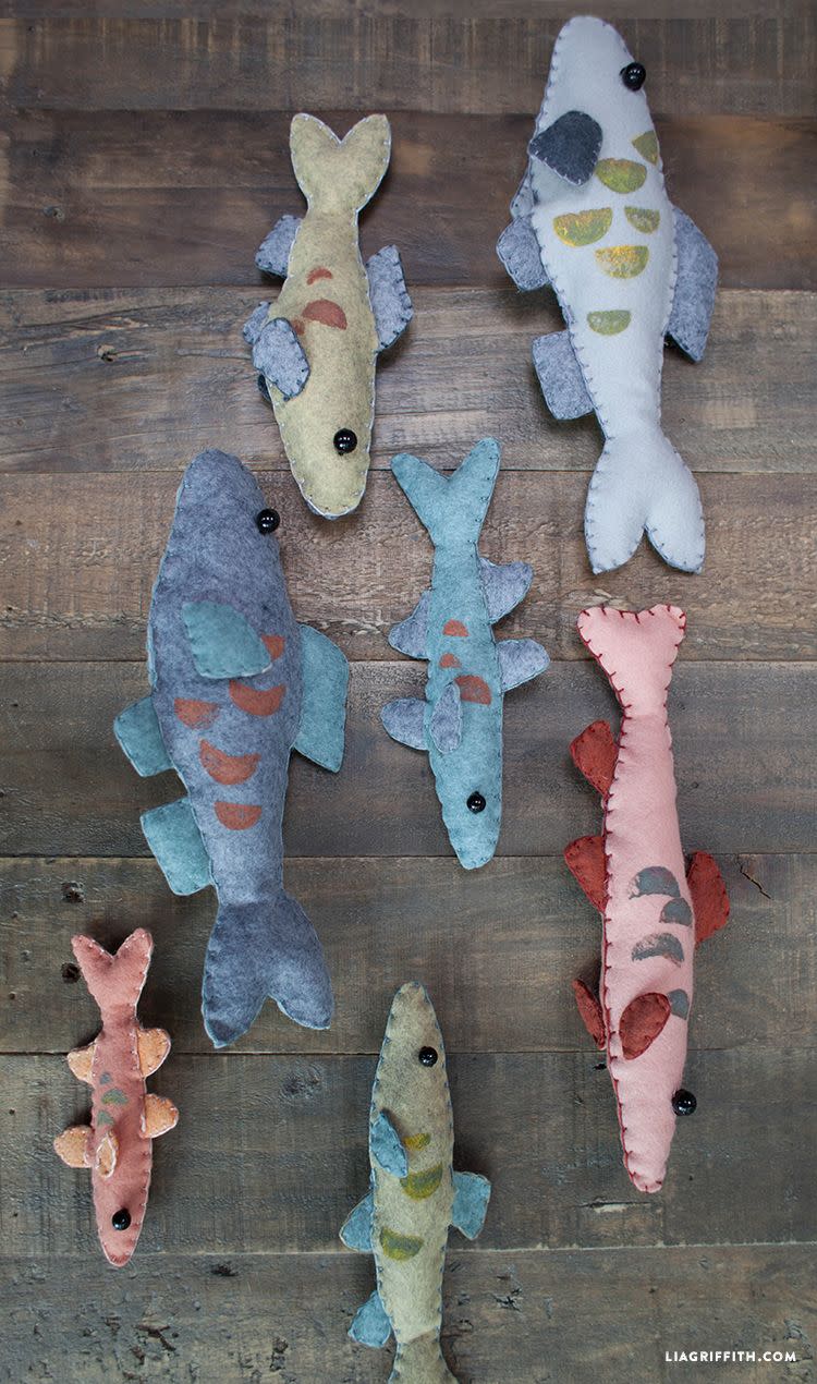 earth day craft felt fish