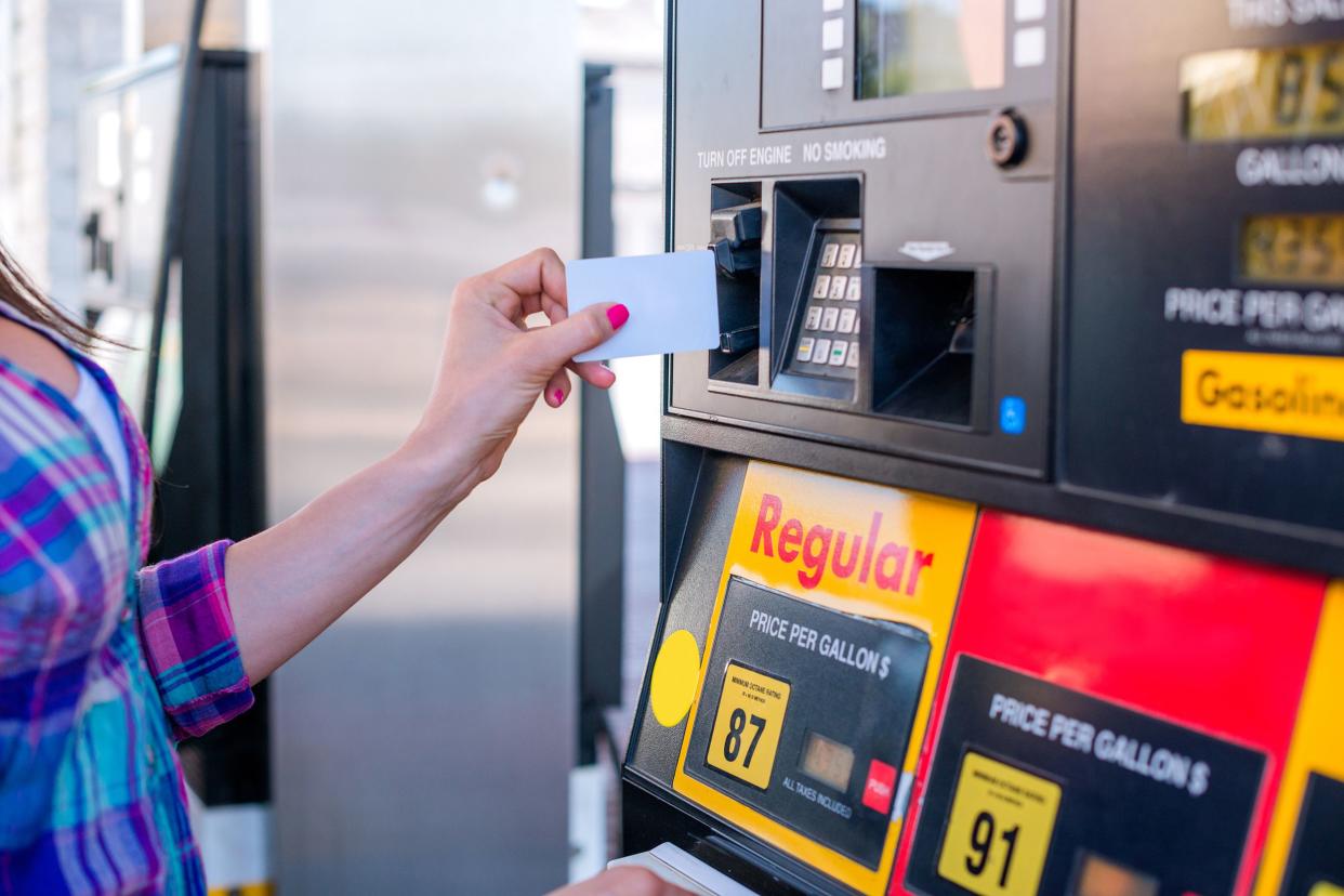 Paying at the gas pump