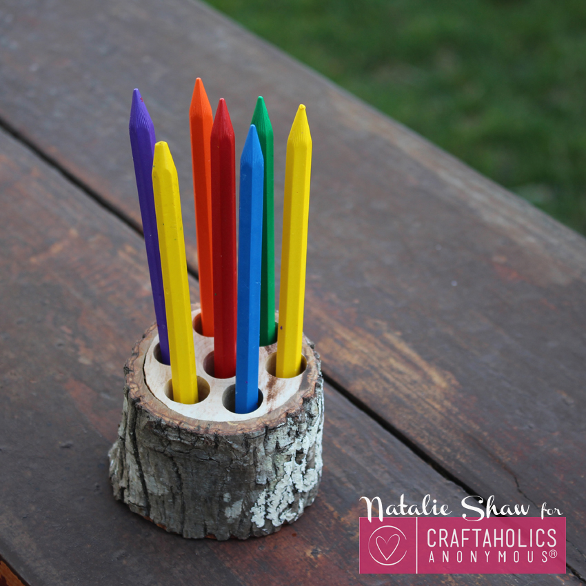 diy fathers day gifts log pencil holder