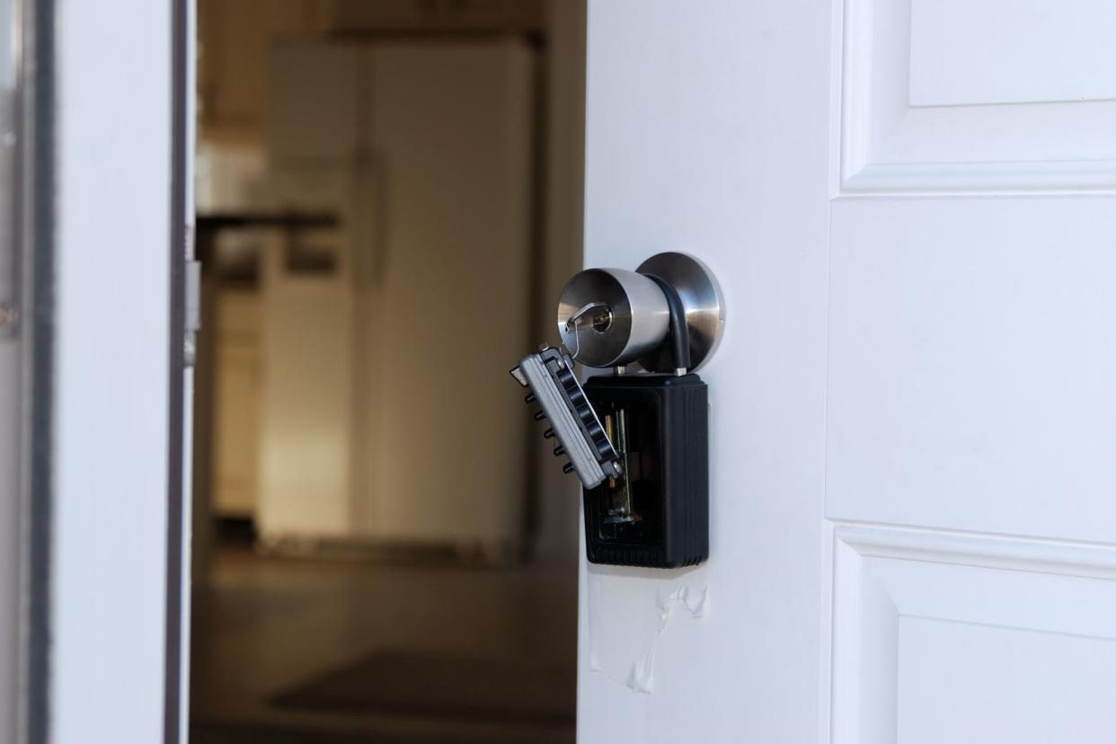 lockbox on front door