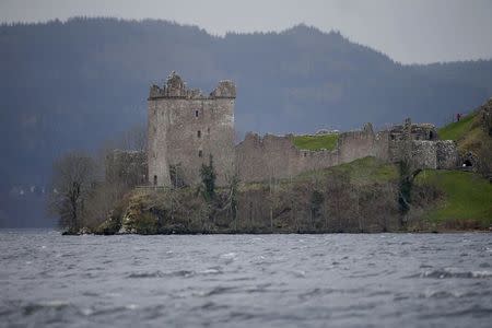 Urquhart Castle is seen on the edge of Loch Ness in Scotland, Britain April 13, 2016. REUTERS/Russell Cheyne