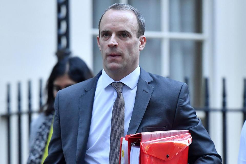 Dominic Raab quit as Brexit Secretary earlier today (AFP/Getty Images)