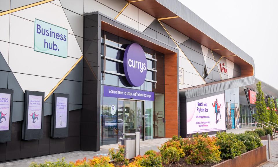 <span>Currys said on Sunday it had rejected a £700m preliminary offer from Elliott, saying it ‘significantly undervalued the company and its future prospects’.</span><span>Photograph: Currys/PA</span>