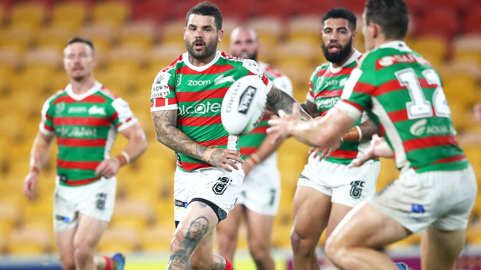 South Sydney players, pictured here in action during round 2 of the 2020 season. 