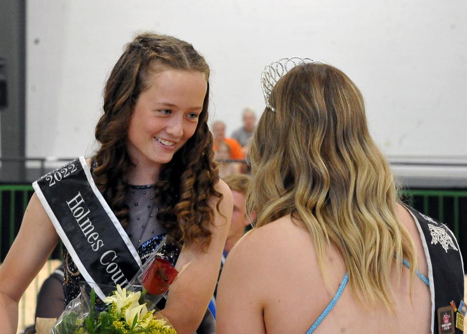 This years Holmes County Fair queen is Sarah Irwin.  She was crowned by last years queen Ally Ogi.