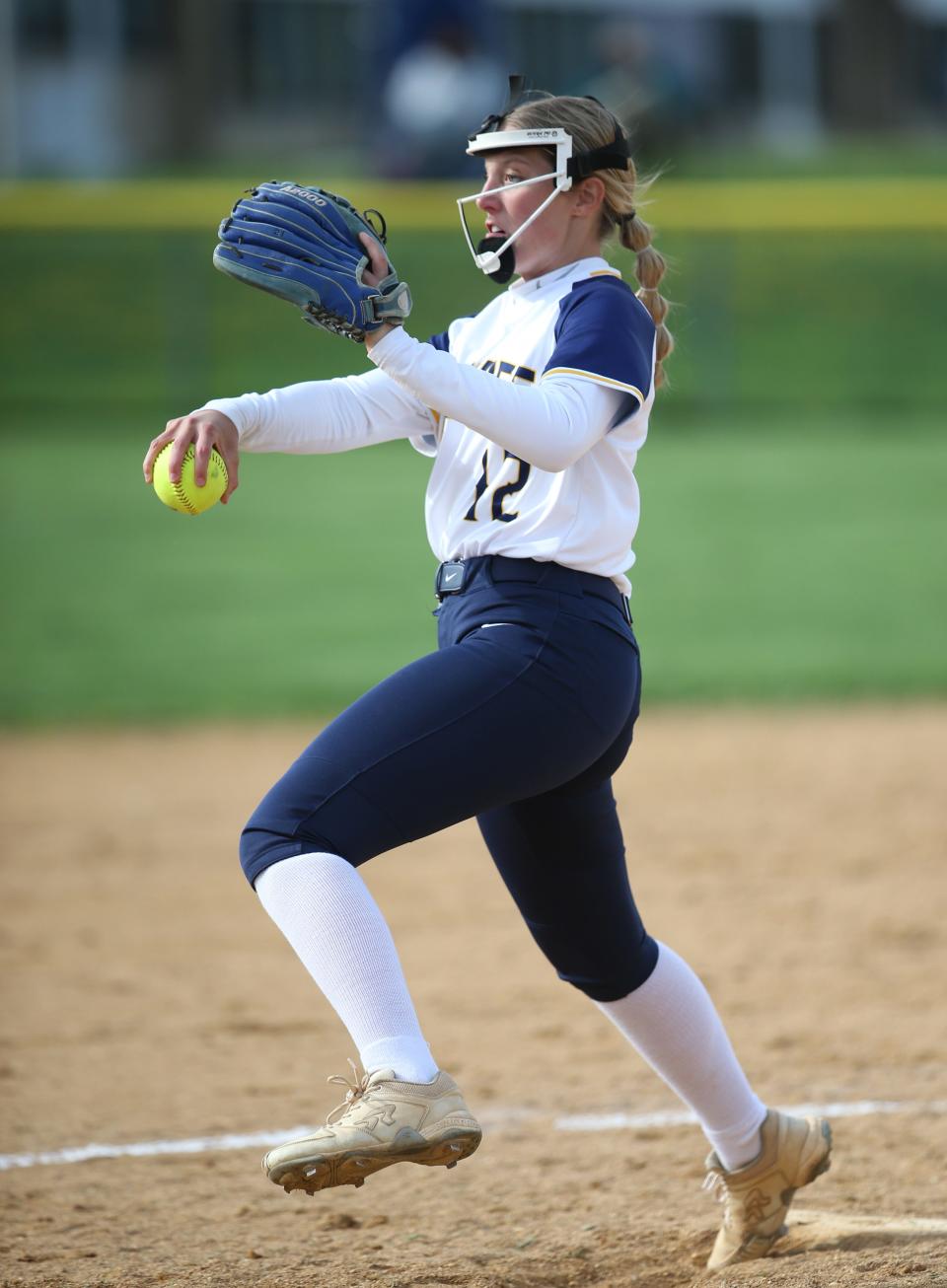 Highland's Alexa Pavese on the pitching mound during Wednesday's game versus Spackenkill on April 19, 2023.