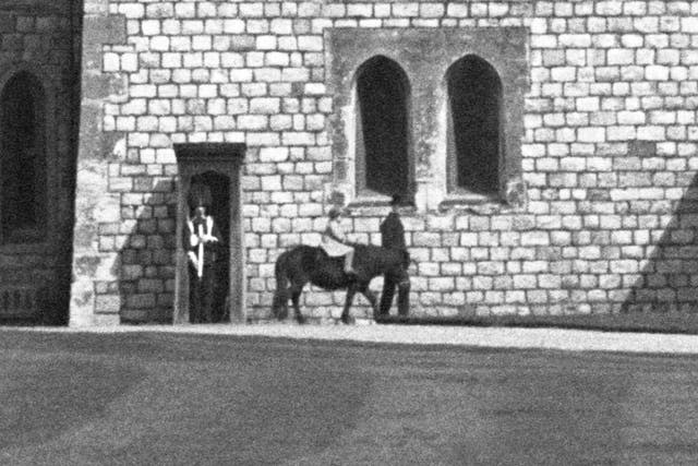 Princess Elizabeth riding a horse