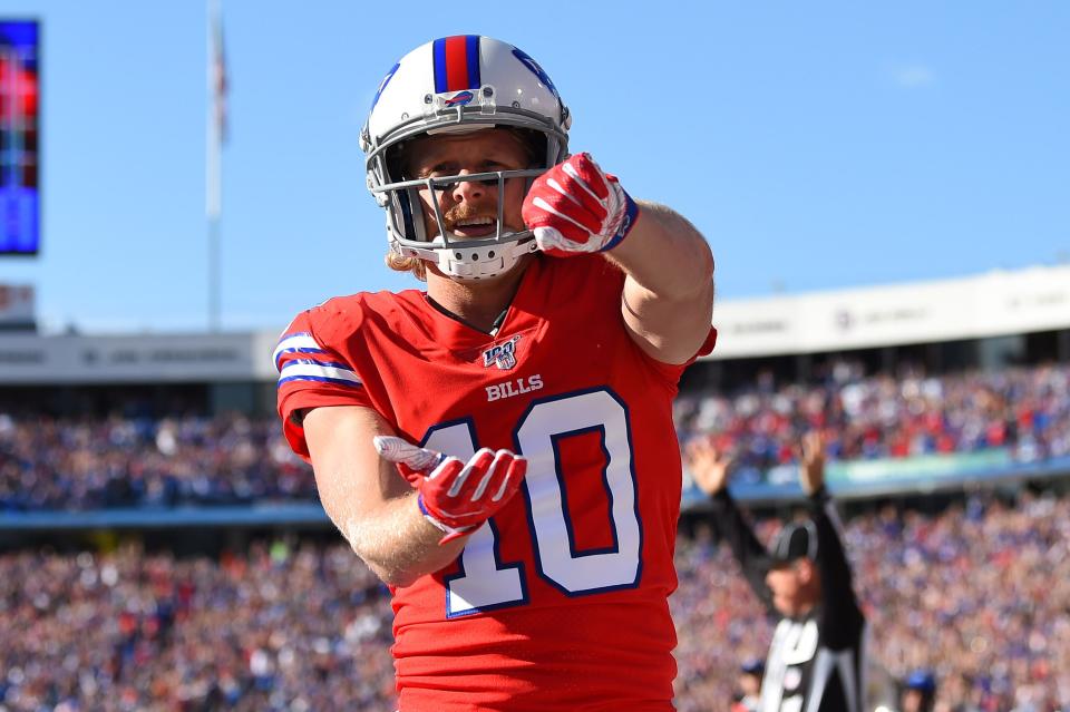 Buffalo Bills wide receiver Cole Beasley celebrates a touchdown.