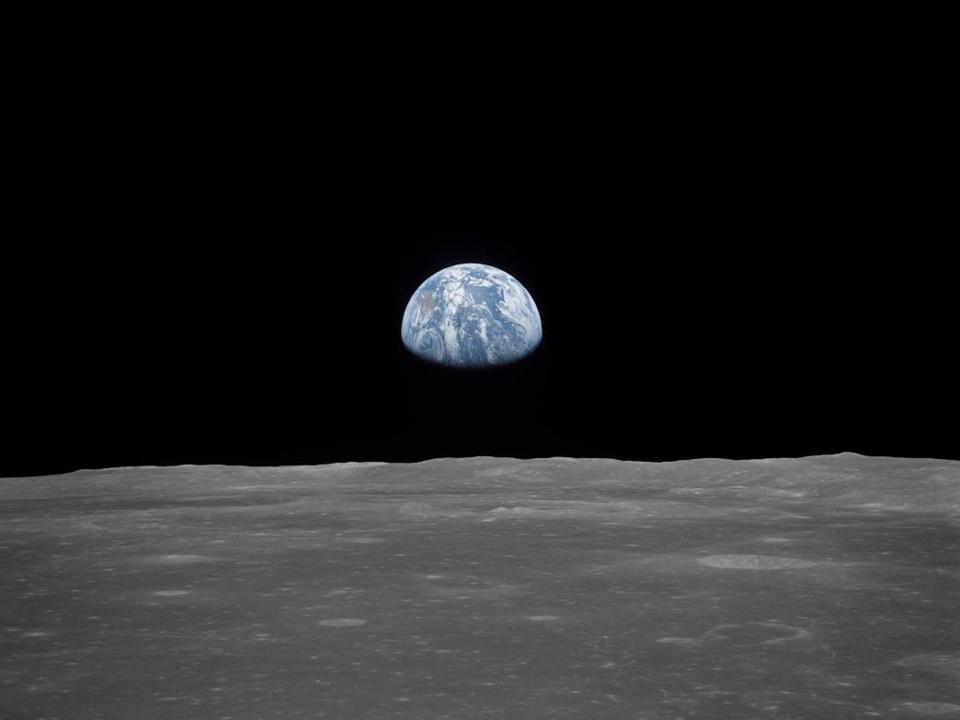 The Moon's horizon from the Apollo 11 capsule.