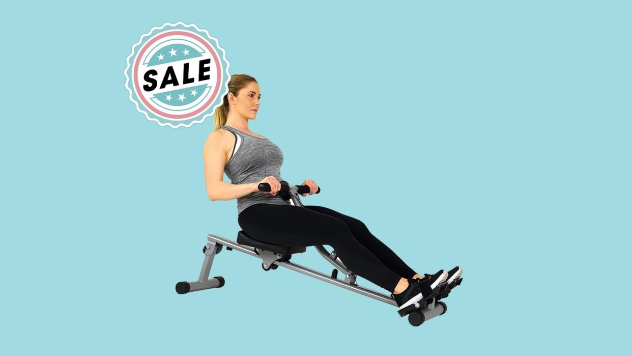 sunny health and fitness compact adjustable rowing machine