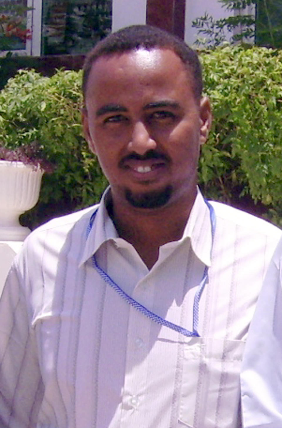 In this photo taken Monday, July 11, 2011, journalist Ahmed Saakin Farah, a reporter for the Somali television station Universal, poses for a picture as he attends an annual meeting of the Somaliland Journalists Association in Hargeisa, Somaliland, a breakaway region of Somalia. Colleagues say the Somali journalist was shot to death by gunmen Tuesday, Oct. 23, 2012 in northern Somalia, bringing the number of journalists killed in Somalia this year to 16, most in targeted attacks by gunmen who know there is little chance they will be caught or jailed. (AP Photo/Barkhad Kaariye)