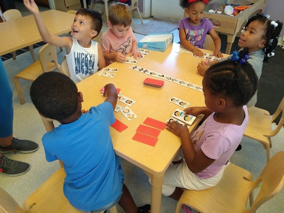 Children work on projects at Best Point Education and Behavioral Health.