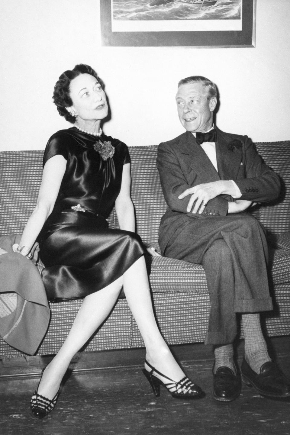 The Duke and Duchess of Windsor on  the 'United States' liner, which they boarded at Le Havre in France. They were on their way to spend Christmas with friends in America.