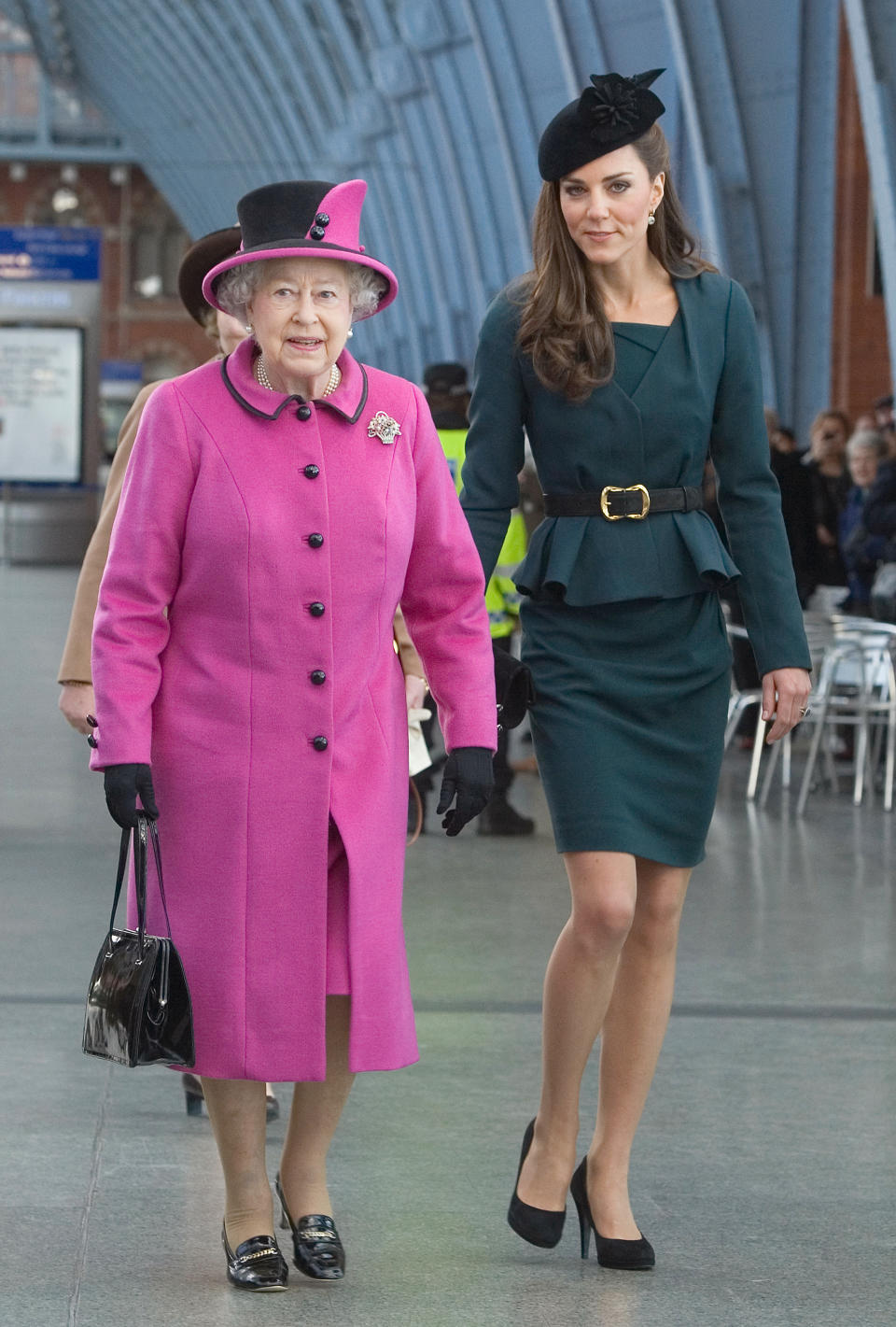 Kate Middleton joined the Queen for their first public outing together in March 2012 during the Diamond Jubilee tour. (Photo: Getty Images)