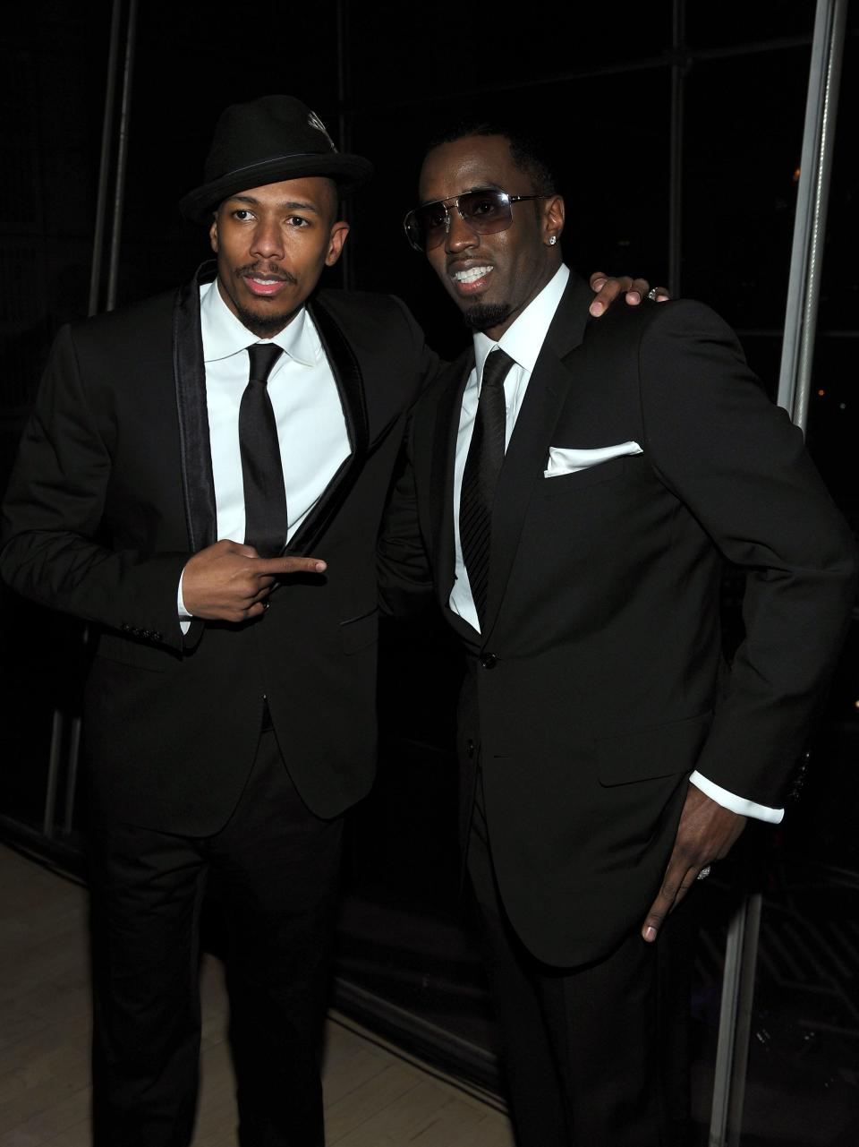 Nick Cannon (L) and Sean "Diddy" Combs attend City Of Hope's Music and Entertainment Industry Presents The Roast Of Stephen Hill at Jazz at Lincoln Center on Dec. 9, 2010 in New York City.