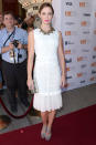 BEST: Emily Blunt continued <a href="http://ca.movies.yahoo.com/photos/tiff-2012-best-and-worst-dressed-slideshow/emily-blunt-photo-1346980166.html" data-ylk="slk:her impressive TIFF run;elm:context_link;itc:0;sec:content-canvas;outcm:mb_qualified_link;_E:mb_qualified_link;ct:story;" class="link  yahoo-link">her impressive TIFF run</a>, this time at the "Arthur Newman" screening. The 29-year-old actress wowed in an entirely eco-friendly outfit from Tory Burch, with her dress made from 100 per cent reclaimed silk and a floral necklace made from recycled brass. Beautiful AND environmentally friendly!