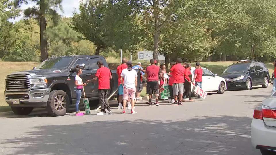 UAW workers strike at General Motors plant in Charlotte