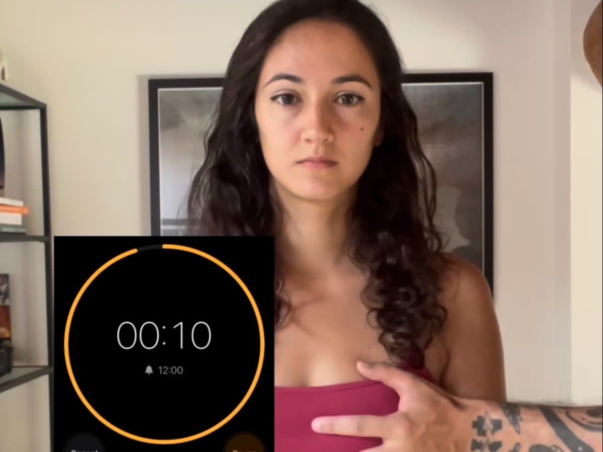 To highlight just how long 10 seconds feels, Italians are posting videos looking into the camera and touching intimate parts of themselves (Camilla Pagliarosi)