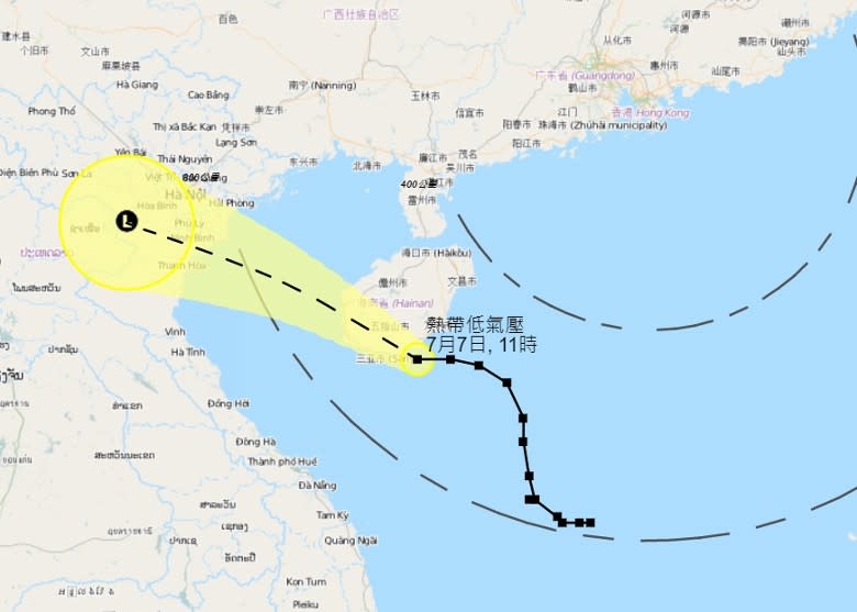 熱帶氣旋已逐漸遠離。(天文台)