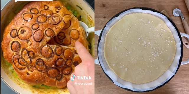 Try This Viral Le Creuset Lid Hack for Golden Brown Puff Pastry