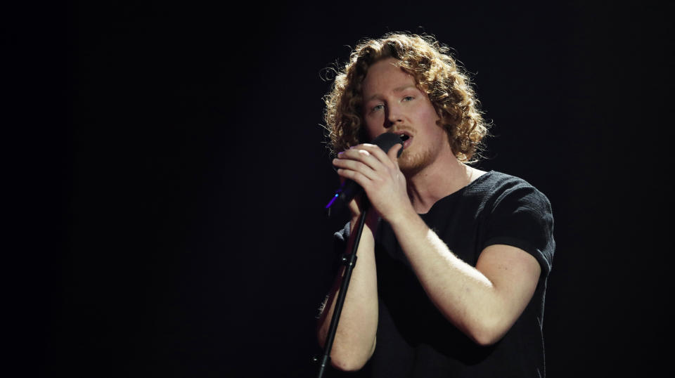 So sehen Sieger aus: Michael Schulte singt für Deutschland in Lissabon. Foto: NDR/Kai Marks