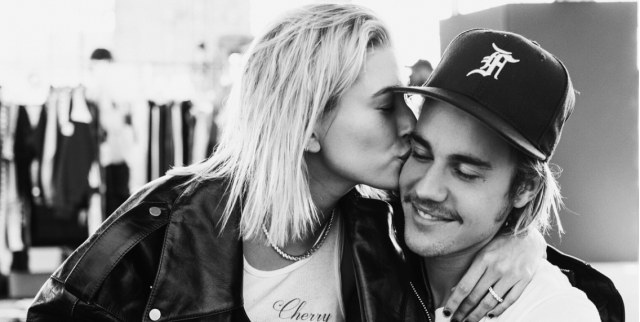 Justin Bieber and Hailey Baldwin wear matching his and hers jerseys to  catch a hockey game in Canada