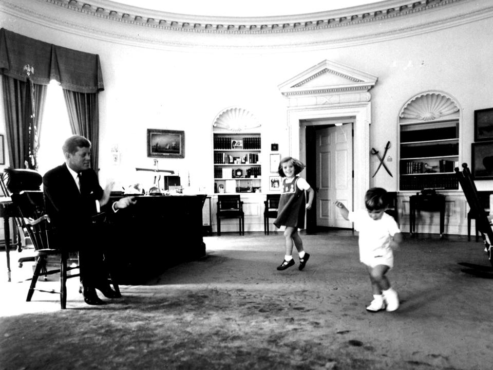 JFK and children.